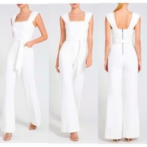 [NEW] Alice + Olivia Gorgeous belt denim jumpsuit